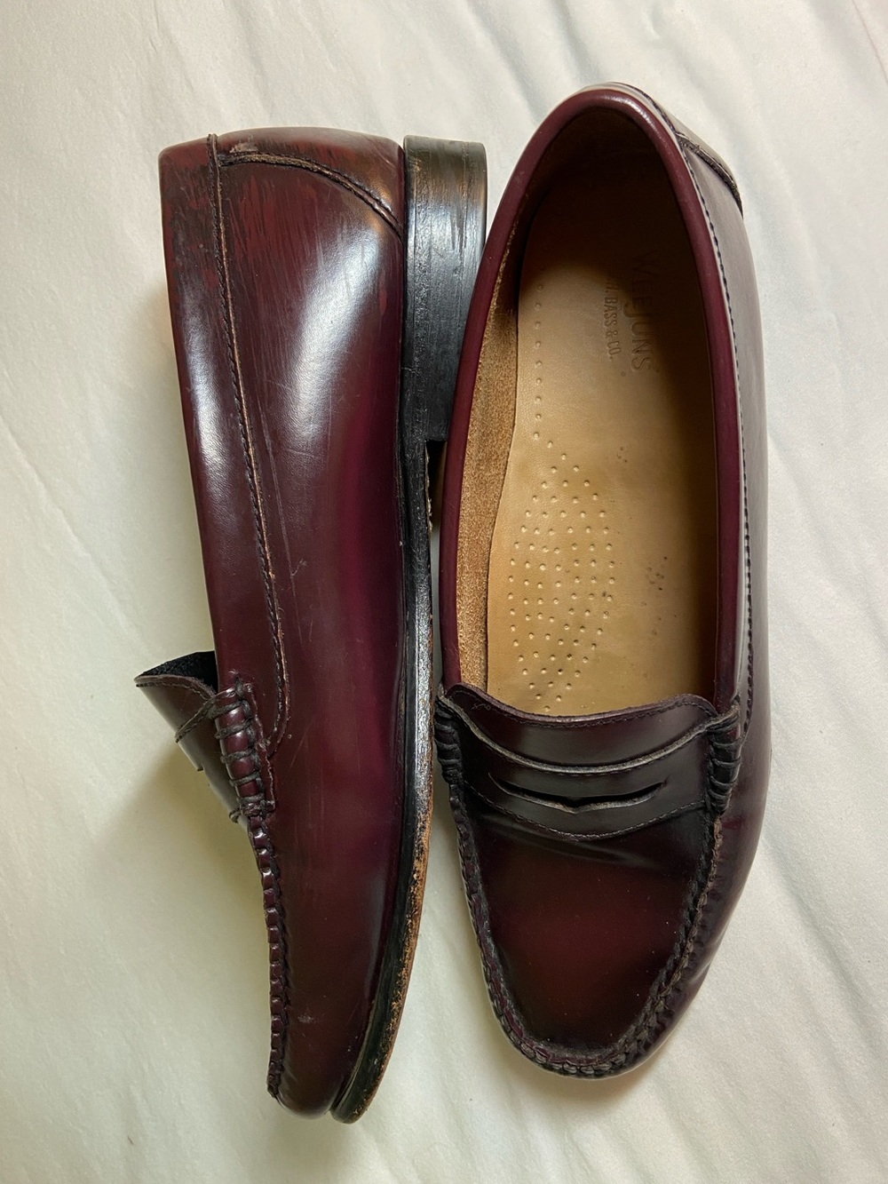 Women’s Burgundy Penny Loafers - Picture 8 of 8